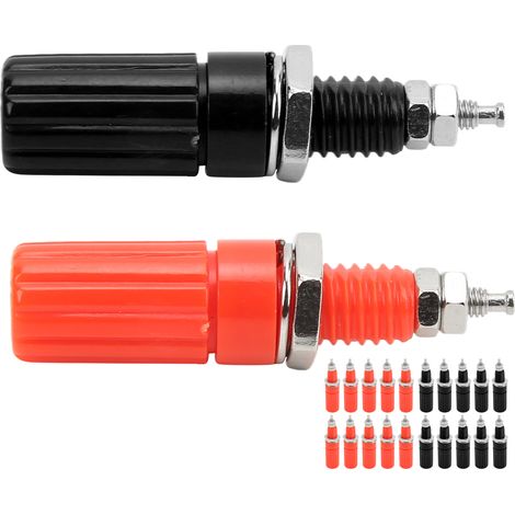 10 Paar 4-mm-Bananenstecker, korrosionsbeständig, verstärkte Isolierung, M3-Steckverbinder für Klemmenblöcke, ideal für Audio- und Elektronikanwendungen. (1/5)