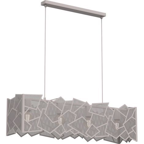 Suspension design géométrique cachemire gris 4x E27 15W Luminex Camo (1/2)