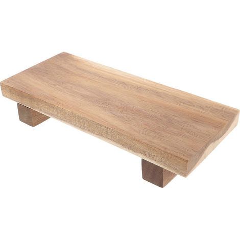 Seifenschale aus Holz auf Ständer, Holztablett fürs Badezimmer – 22,00 x 9,50 x 4,00 cm – Khaki (1/4)