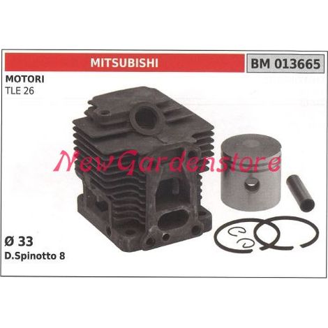 Cilindro pistone segmenti MITSUBISHI motore decespugliatore TLE 26 013665