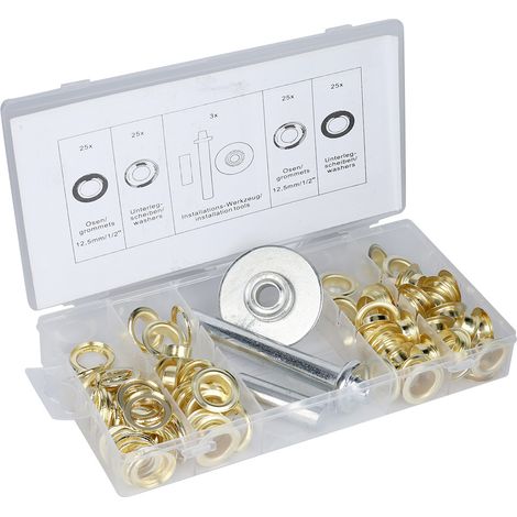 Kit d'outils d'installation de 103 pièces : rondelles et œillets galvanisés pour tentes (1/5)