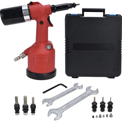 Pistolet à écrou à rivets pneumatique G1/4, outil pour riveteuse en alliage de Zinc M3-M12 avec boîte de rangement, rivetage et fabrication