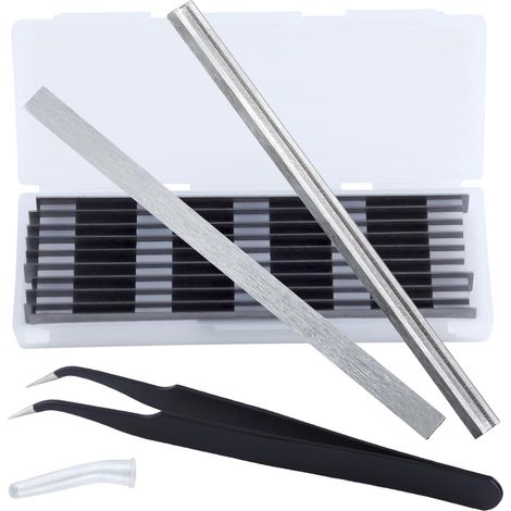 10pcs 82mm Tungsten Carbide Planer Knife Blades Portable Replacement 3-1/4 Inch Special Planer Blades for 6530 (1/5)