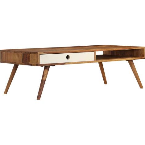 Couchtisch 110x50x35 cm Massivholz Akazie