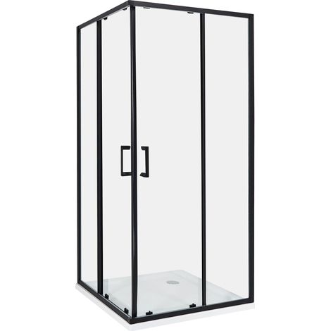 Shower Enclosure TELA 900 x 900 x 1850 mm Black