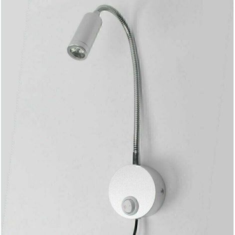 LaBlanc - Lampada da lettura a parete dimmerabile con touch, luce di lettura a LED - Testiera con porta USB e interruttore, luce a collo di cigno flessibile con spina - per leggere a letto, camera da (1/5)