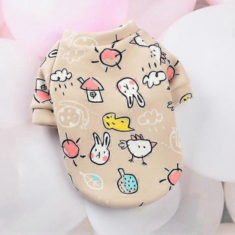 Niedlicher bedruckter Hoodie für kleine Hunde, warmer Wintermantel für Chihuahuas, Shih Tzus, Sweatshirt, Welpen- und Katzenpullover, Hunde- und Haustierbekleidung, graues Küken (1/5)