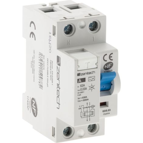 Fehlerstromschutzschalter 63/2 30mA Typ A Nf - Zenitech
