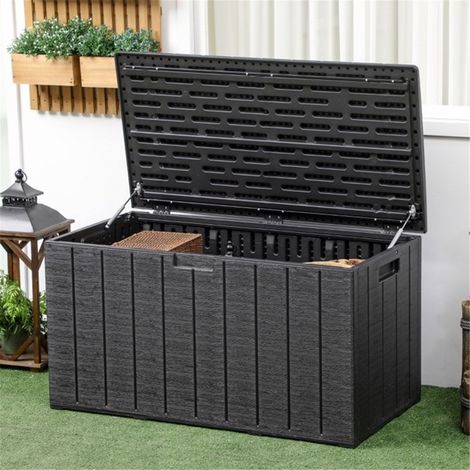 Durable Rolling Outdoor Storage Box with 366L Capacity,Weather-Resistant Design,Easy to Move,Low Maintenance,Assembly Required