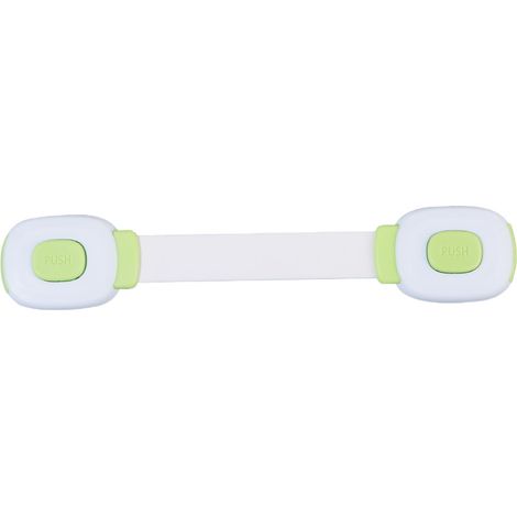 Un exclusivo kit de autoensamblaje de 5 piezas, que incluye un cierre para cajón, un pestillo y un cierre para armario (verde). (1/5)
