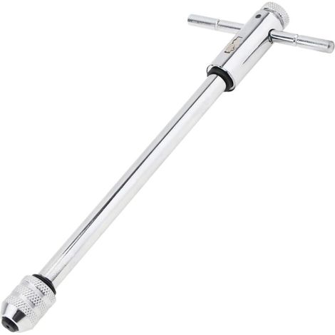 Clé à cliquet réglable avec poignée en T, pour tarauds métriques M5-M12, clé à cliquet avec filetage M3-M8 (1/4)