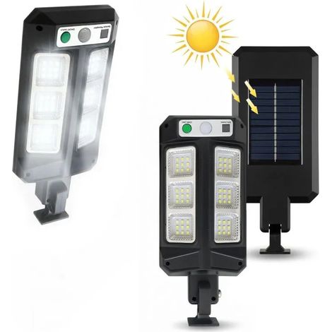 Lampe Solaire Extérieure 54 LED avec Détecteur de Mouvement, Éclairage de Jardin Étanche pour Entrée, Terrasse et Allée (1/5)