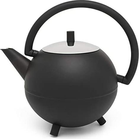 Bredemeijer 111003 Saturn Teiera singola 1,2 L doppia parete isolante beccuccio antigoccia colore Nero opaco (1/5)