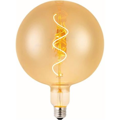 IluminaShop - Bombilla LED Filamento E27 G200 4W Ambar  Blanco Calido 2300K (1/2)