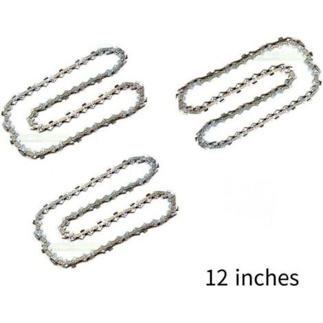 Confezione da 3 catene per motosega con barra da 12" (30 cm), 45 maglie di trasmissione, adatte a Dolmar, Echo, Bosch, Einhell e altri