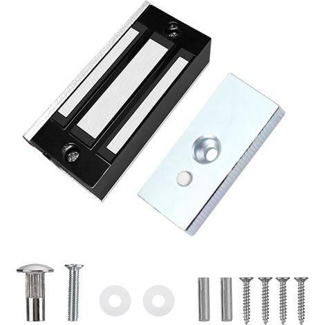 Serrure magnétique de 60 kg, serrure électromagnétique de contrôle d'accès, force de maintien de 60 kg, mini petite serrure de porte, DC 12 V, convient pour système de contrôle d'accès (1/5)