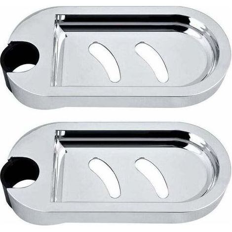 Douche Porte-Savon, 2 Pièces Porte-Savon pour Barre de Douche éponge Murale Titulaire Savon Saver Plateau étagère de Douche Réglable pour Barre de Douche Diamètre du Trou 25 mm (1/4)