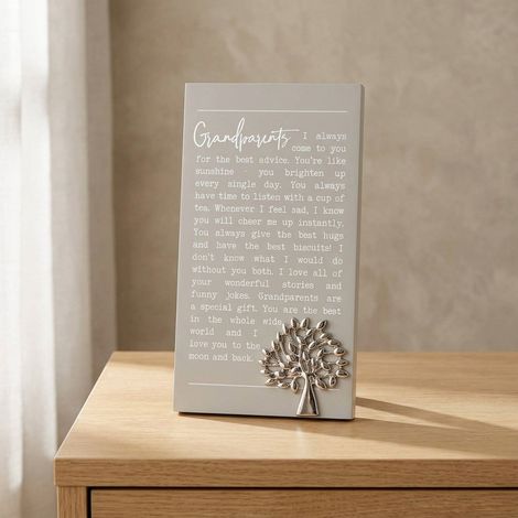 Grandparents Heartfelt Sentimental Standing Plaque (1/2)