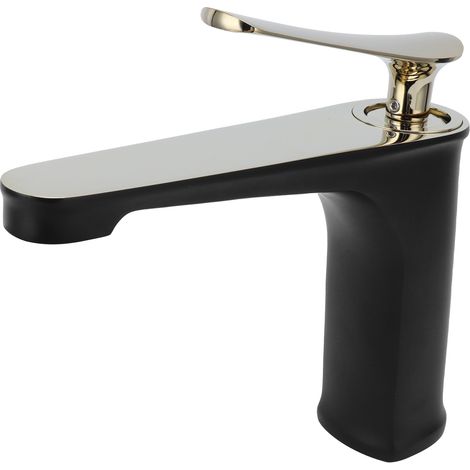 Robinet de salle de bain monotrou pour lavabo, eau chaude et froide, pour hôtel et maison, G3/8 (1/5)