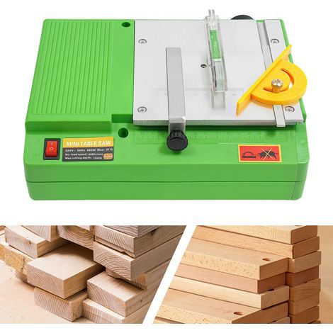 Mini scie circulaire 480 W 220 V - Scie à table - 8800 tr/min - Kit de scies à bois pour couper, polir et sculpter (1/5)
