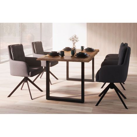 Mömax Esstisch Len in Holz Eiche massiv ca. 180x90 cm (1/5)