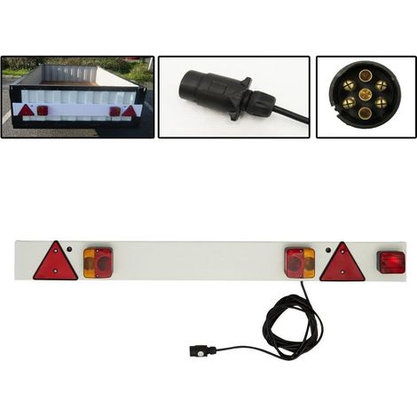 4ft 6'' Standard Trailer Board, 6M Cable - Fog Lights Reflectors Towing Rack Boat Van Car Caravan