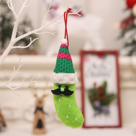 Pendentif Banane Verte - Pendentif Décoratif Personnage Âgé à Capuche - Décoration de Scène, Guirlande ou Intérieur - Lot de 1 (1/5)