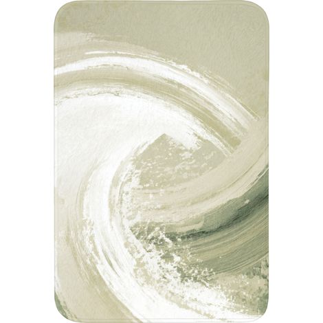 TAPPETINO PER WC Astratto - Pennellate - Onde - Verde 60x90 cm