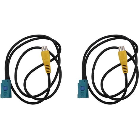 2 adaptadores de cable RCA para cámara de marcha atrás Fakra compatibles con Mercedes Benz Ford (1/5)