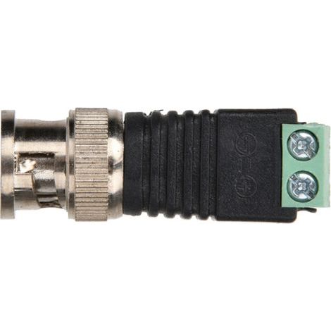 Connecteur BNC Mâle à Vis avec Borne et Adaptateur Vidéo Balun - Câble Coaxial (1/5)