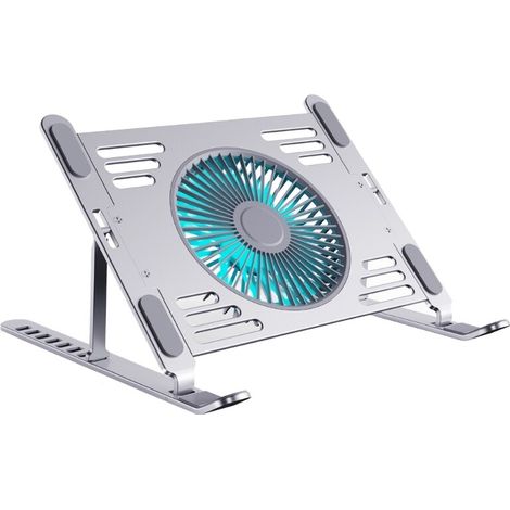 Laptop-Kühlständer, Aluminium-Wärmeisolierung, verstellbarer Laptopständer, USB-Lüfter.