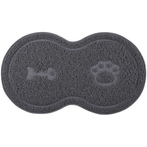FENOPLASTICATapis d’Alimentation pour Chat en Silicone, Imperméable et Antidérapant Tapis Gamelle Chien et Chat Napperon Bol d'eau Triomphe - Gris, 45 X 25 cm (1/4)