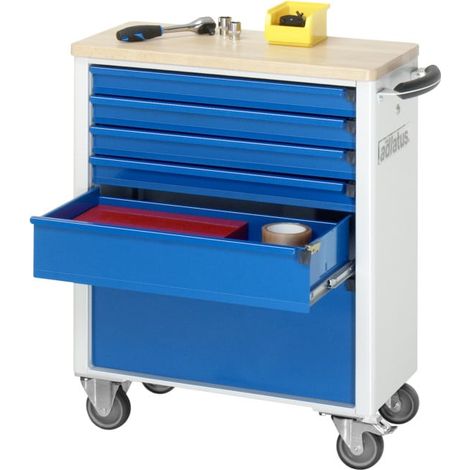 Chariot à outils Rau avec 6 tiroirs hêtre LxPxH 700x350x860mm (1/5)