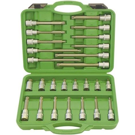 ESTUCHE DE PUNTAS PARA TORNILLOS DE 12 CANTOS 26 PIEZAS JBM52603 (1/2)