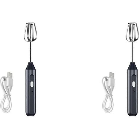 2 mixeurs électriques à main, fouet en acier inoxydable, mixeur plongeant sans fil, 3 vitesses réglables (1/5)