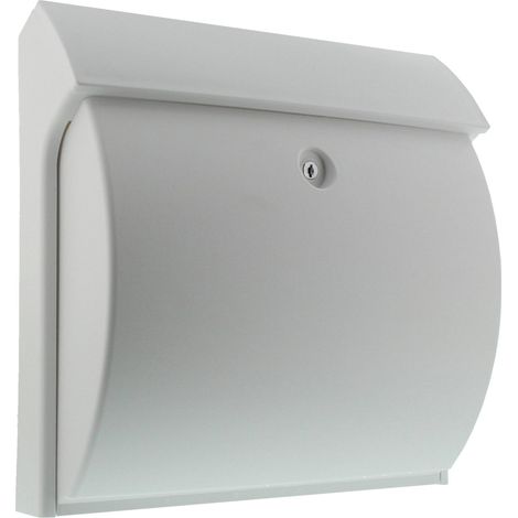 Burg Wächter Classico 4931 W Cassetta Postale Compatta con Arresto di Apertura, Bianco