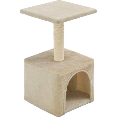 Cat Tree with Sisal Scratching Post 55 cm Beige vidaXL