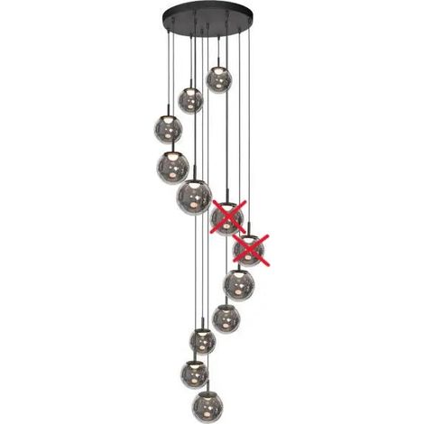 [GEBRAUCHT] B-Ware Steinhauer Vide Pendelleuchte Hängeleuchte Led Schwarz 12 Flammig Metal