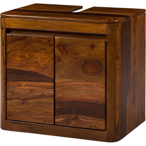 Mobile lavabo in legno di palissandro 60x40x55 laccato noce TORONTO 315