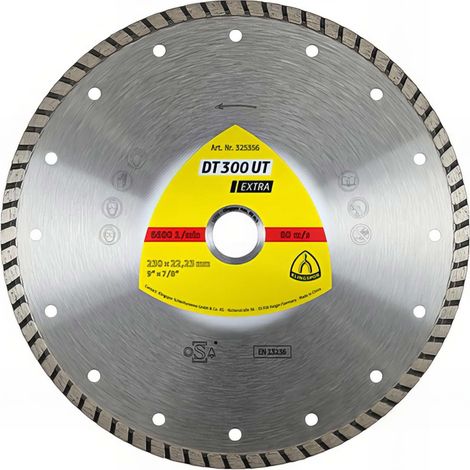 Disque diamant EXTRA DT 300 UT D. 115 x 1,9 x Ht. 7 x 22,23 mm - Béton / Matériaux - 325353 - Klingspor