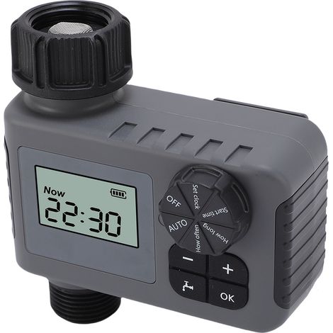 Programmateur d'arrosage programmable intelligent commande auto pour tuyau d'arrosage au sol irrigation numérique goutte à goutte avec arrosage manuel (1/5)