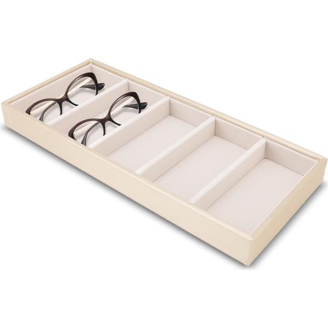 Plateau en verre velours, plateau de présentation de lunettes, plateau de rangement de bijoux (1/4)