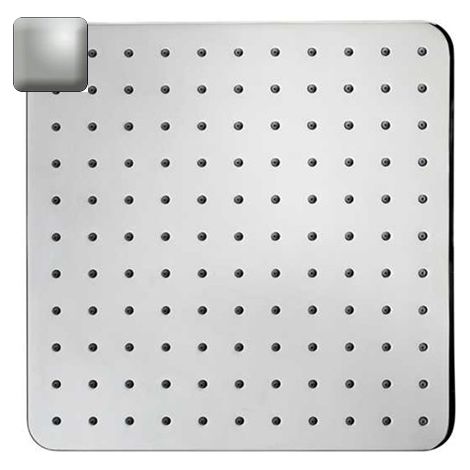 Pomme de tête carrée 280mm jet de pluie autonettoyant nickel satiné Cosmo - BOSSINI I00598094