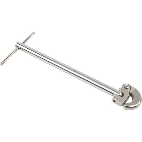 BRAVIX Clé de lavabo de 298 mm, clé à écrou de robinet réglable, clé d'évier pour espaces restreints, argent