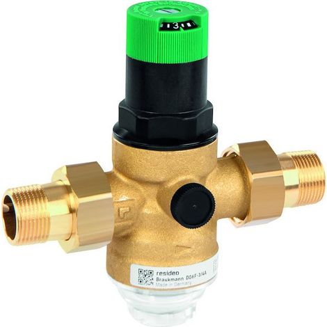 Honeywell Druckminderer D06F mit Einstellanzeige, Messing A, 2'', D06F-2A