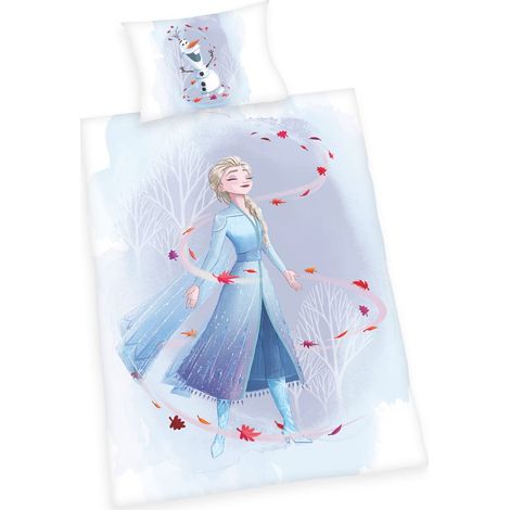 Herding Disney Frozen 2 Duvet Cover Set Biancheria da Letto, Flanella Cotone Lino, Multicolore, 40 x 60 cm, 100 x 135 cm (1/2)
