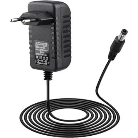 Adaptateur Secteur 12V 1A, Alimentation AC 100-240V 50/60Hz, Transformateur d'alimentation Universelle avec Prise DC 5,5 mm x 2,5 mm pour Bandes LED Lampe Caméra Routeur Radio (12W, Câble 1M) (1/5)