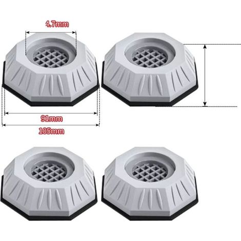 A 4Pcs AméLiorer Patins Anti Vibration,Tapis Machine à Laver Anti Vibration,Tampons A Pied Machine A Laver,Tapis De Machine à Laver à RéDuction De Bruit,Convient Aux Lave-Linge Et SèChe-Linge (1/5)