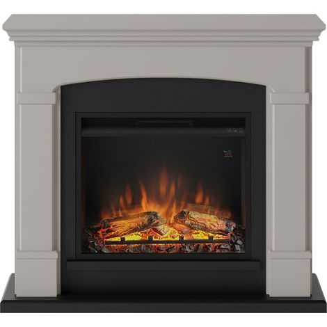 TAGU Cheminée électrique décorative "Helmi" Beige - Powerflame (1/5)