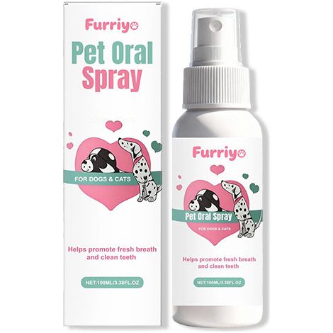 Furriyo Pet Oral Spray: Freshens breath, cleans the mouth, gentle formula for your pet's dental care (1/5)